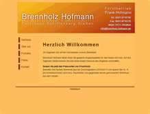 Tablet Screenshot of brennholz-hofmann.de